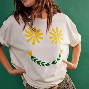 We The Free Floral Graphic Tee & Hooey Shirt. Lot of 2.